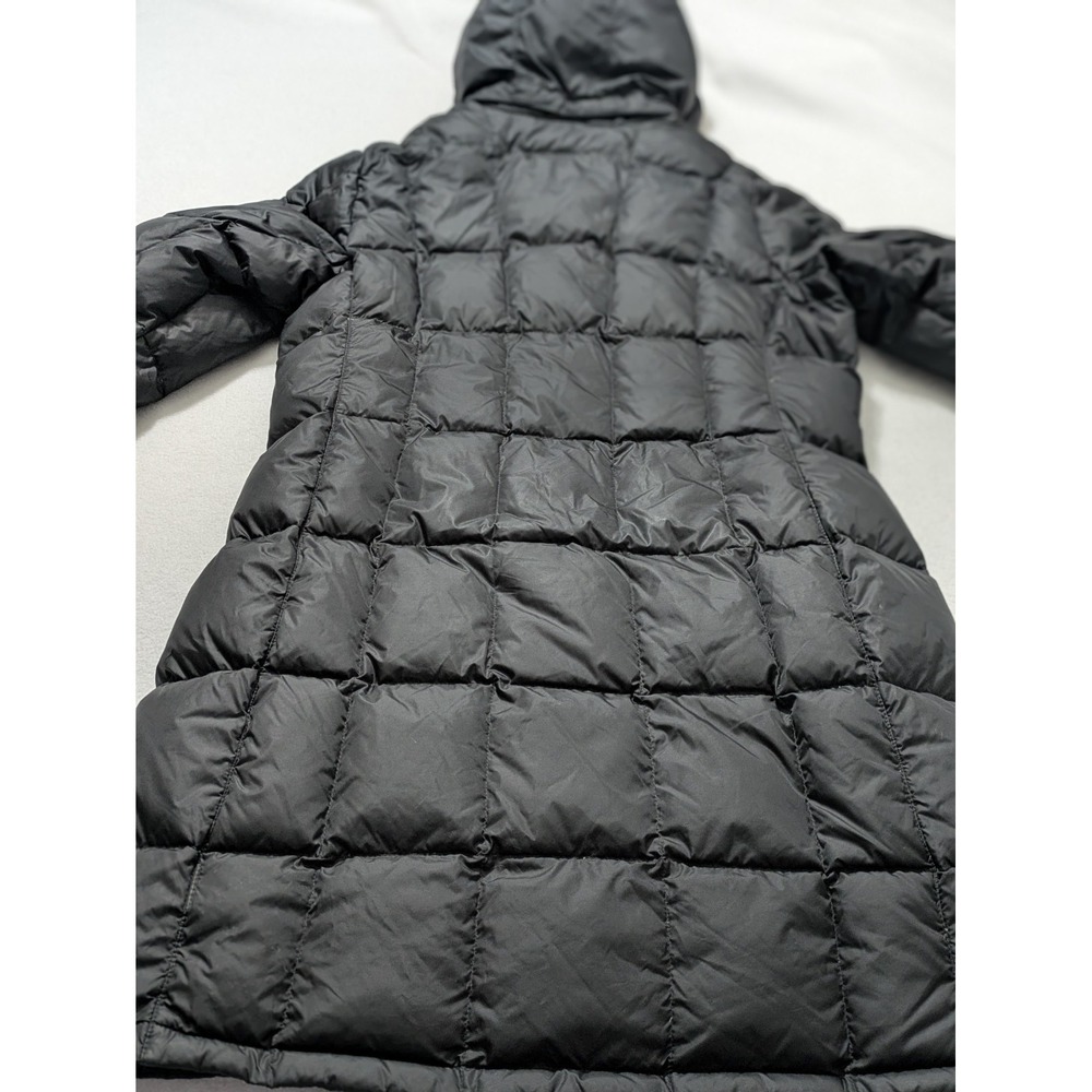 The North Face Womens 550 Down Hooded Parka Puffer Jacket Black Large L Long - Picture 12 of 16
